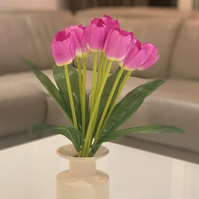 Faux Tulip Flower Bunch - Purple media 4