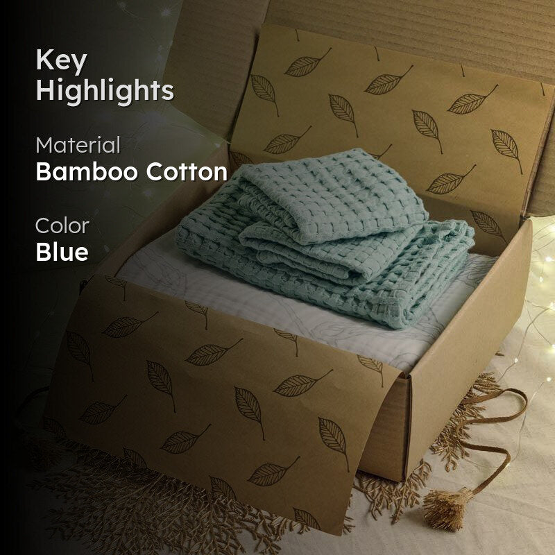 Tinsel Dust Towel Gifting Set (Blue) - Three Piece Set media 2