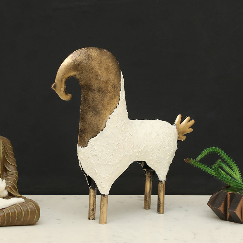 Mystic Canter Metal & Ceramic Showpiece