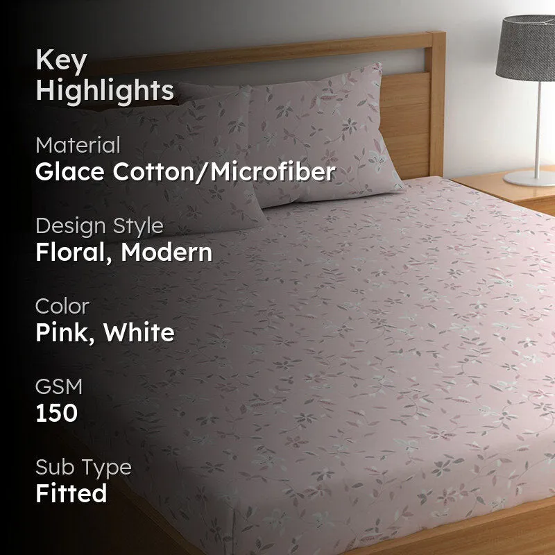 Donna Fitted Microfiber Microfiber Bedsheet - 150 GSM media 2