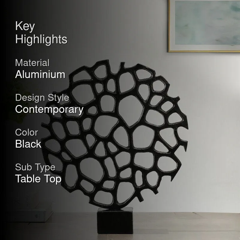 Honeycomb Halo Aluminium Showpiece - Black media 2