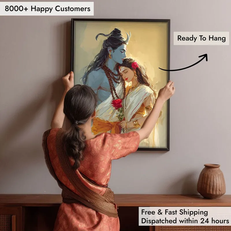 Lord Shiva and Parvati Archival Paper Wall Art media 5