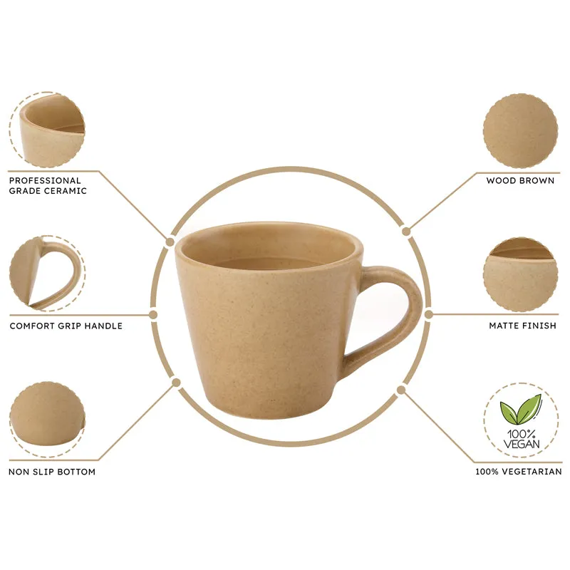 Tassa Ceramic Tea Cup (175 mL Each) - Set of Six media 6