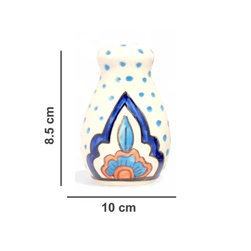 Mehira Blue Ceramic Salt & Pepper Bottles (80 mL Each) - Set Of Two media 7