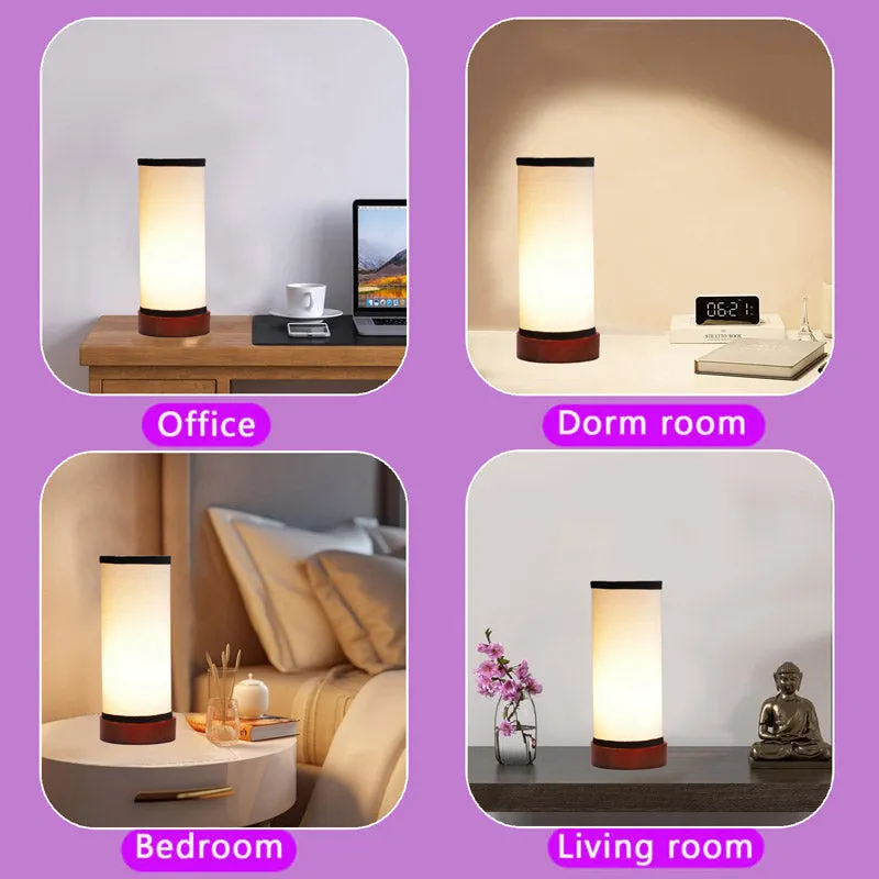 Jaala Tower Wooden Table Lamp - White,Black media 5