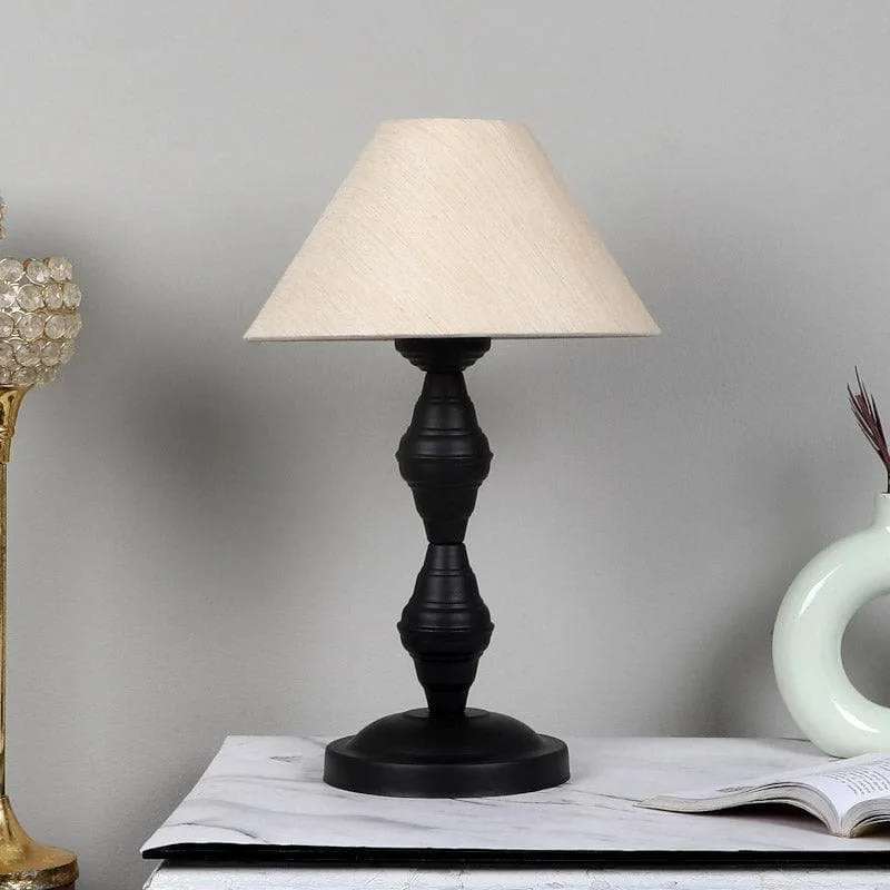 Leapo Gema Fabric Table Lamp - White,Black media 3