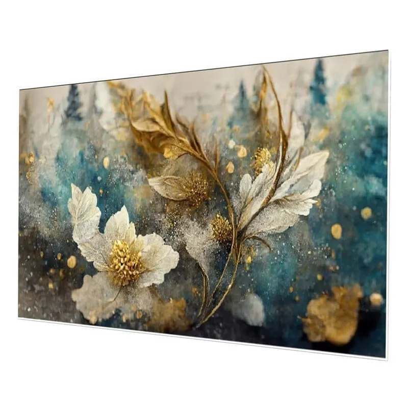Winter Bloom Canvas Wall Painting With Frame media 5