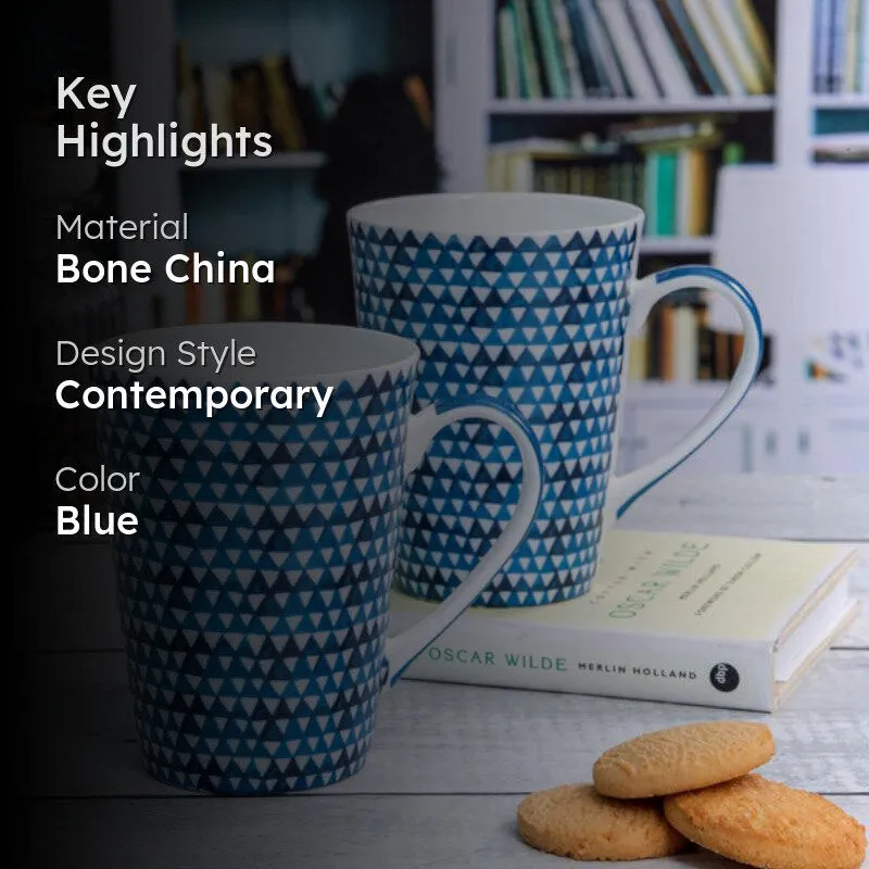 Avena Bone China Coffee Mug (360 mL Each) - Set of Two media 2
