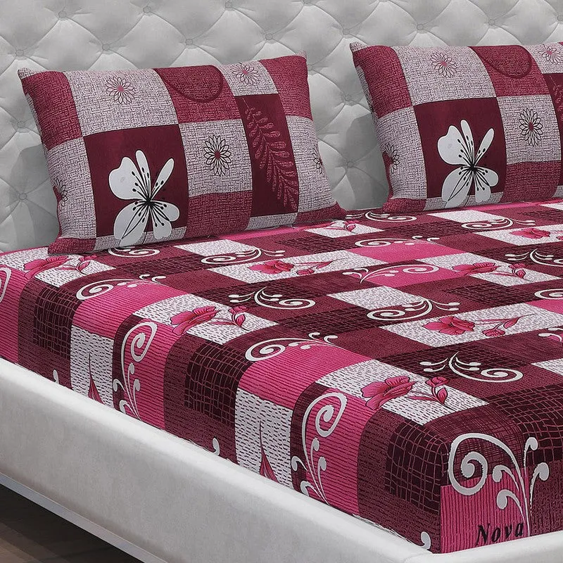 Monte Carlo Checkered Bloom Bedsheet - 120 GSM media 5