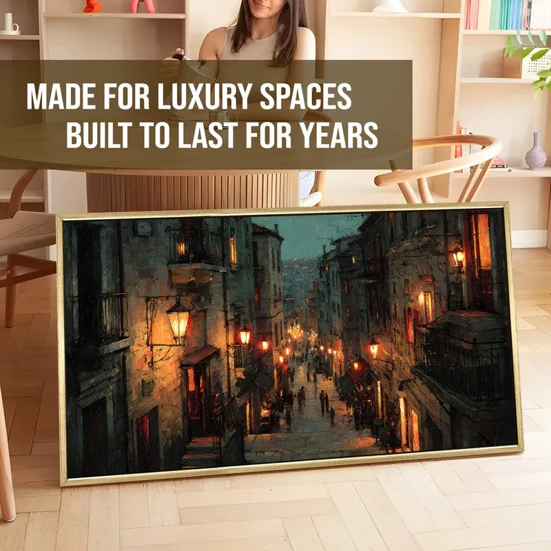 Lantern Alley Canvas Wall Painting With Frame media 5