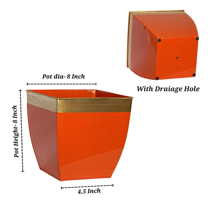 Yula Goldo Planter (Orange) - Set Of Two media 5