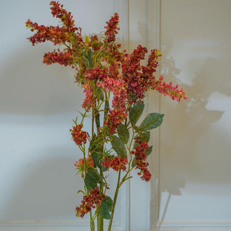 Faux Amaranthus Millet Grass Flower Stick (Red) - 45 CM media 4