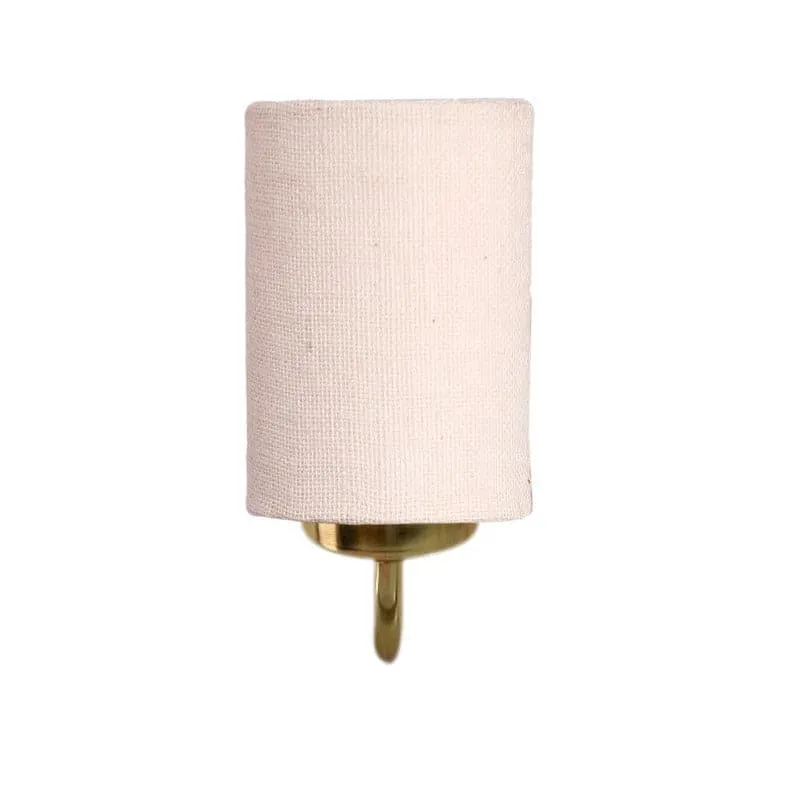 Galora Fabric & Metal Wall Lamp - Beige & Gold media 4
