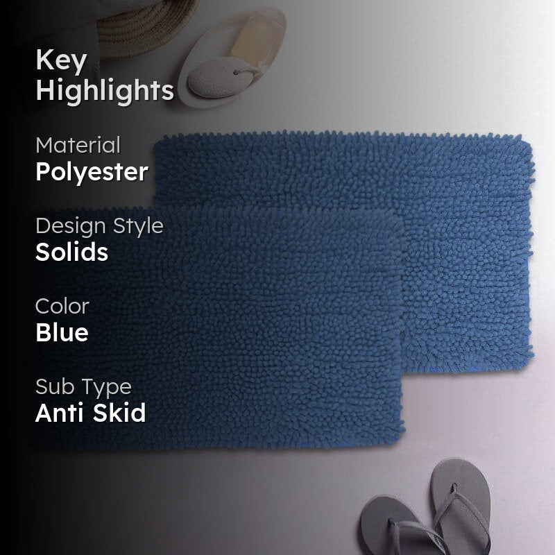 Zora Anti Slip Bathmat (Blue) - Set Of Two media 2