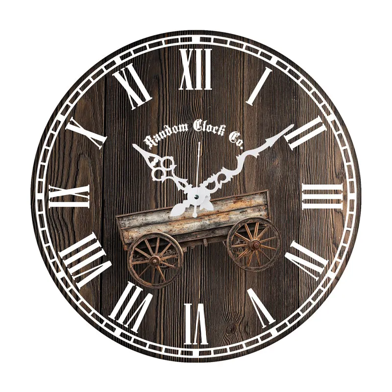 Wheel Of Time Wood Analog Wall Clock media 6