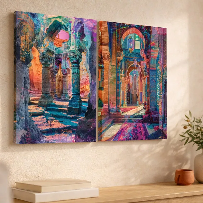 VintageHallways Canvas Wall Art - Set of Two media 3
