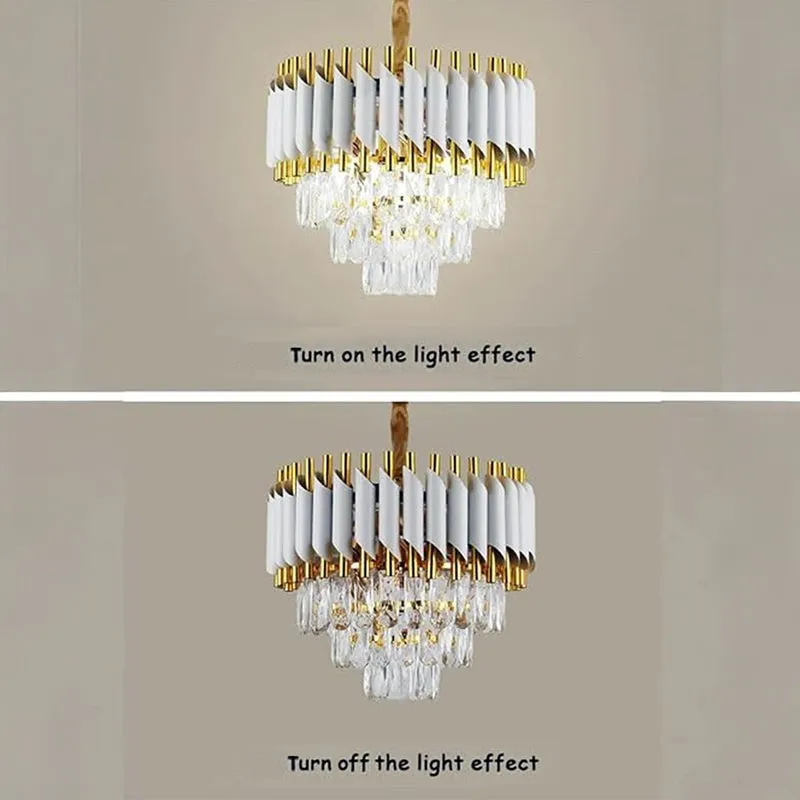 Versailles Crystal Chandelier - White media 5