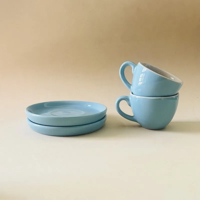 TeaBloom Ceramic  Cup & Saucer (100 mL Each)  - Set of Two - 5