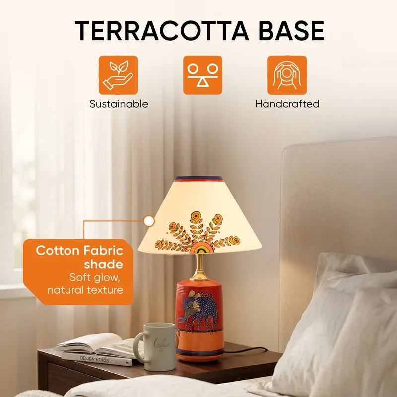 Indrarjun Terracotta Table Lamp - Multicolor media 11