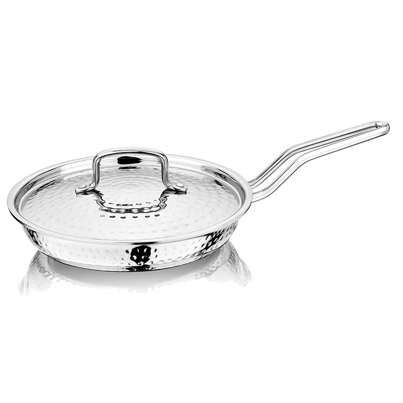 Nirlon Hammered Steel Frying Pan With Lid - 9 Inches media 8