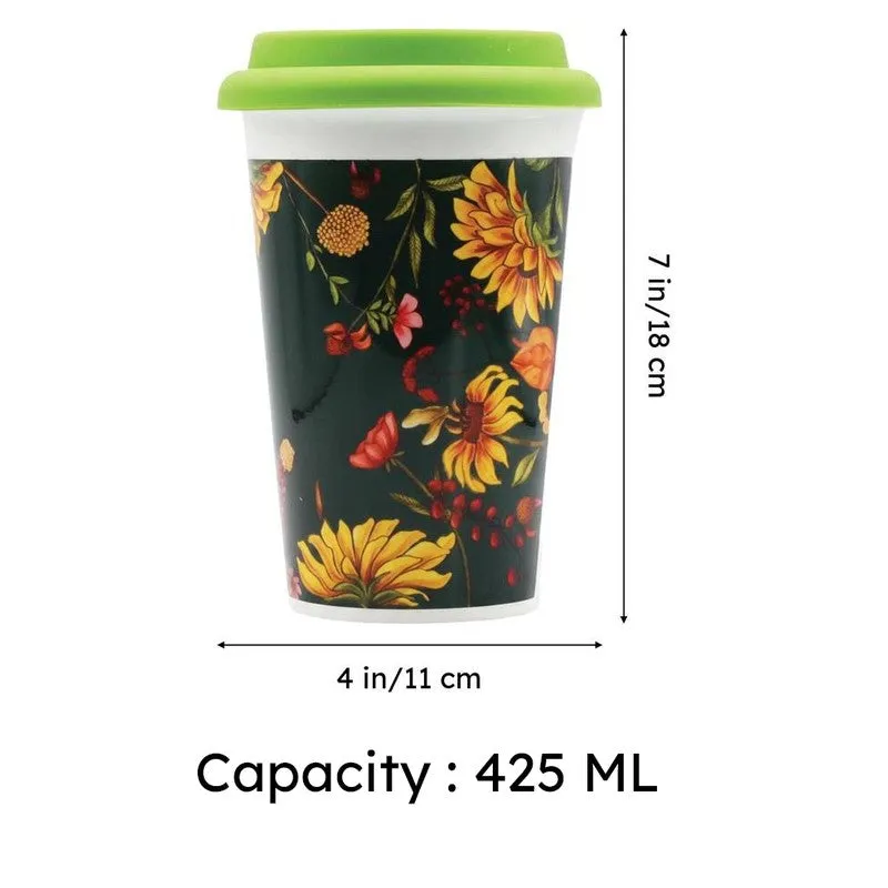 Floral Bliss Coffee Mug- Green media 7