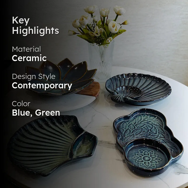 Tesora Ceramic Platter Set - Four Piece Set media 2