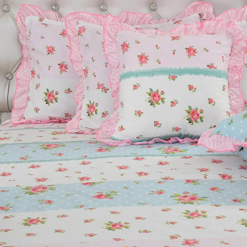 Calgary Plains Floral Frilled Bedding Set - Five Piece Set media 4