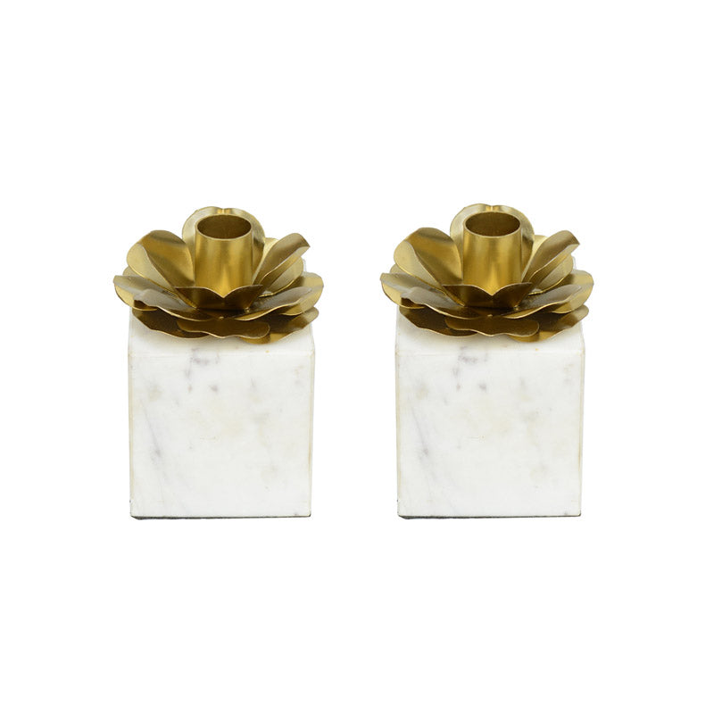 Quola Floral Candle Holder - Set Of Two media 4