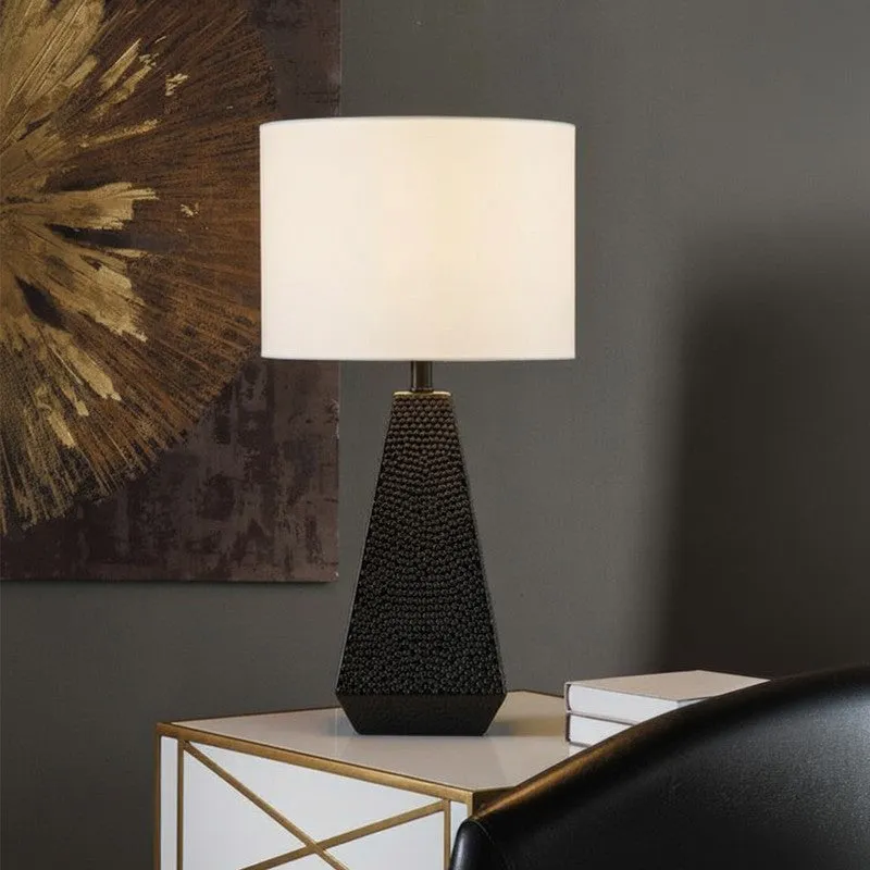 AarviDecor Belmont Classic Fabric Table Lamp - White media 3