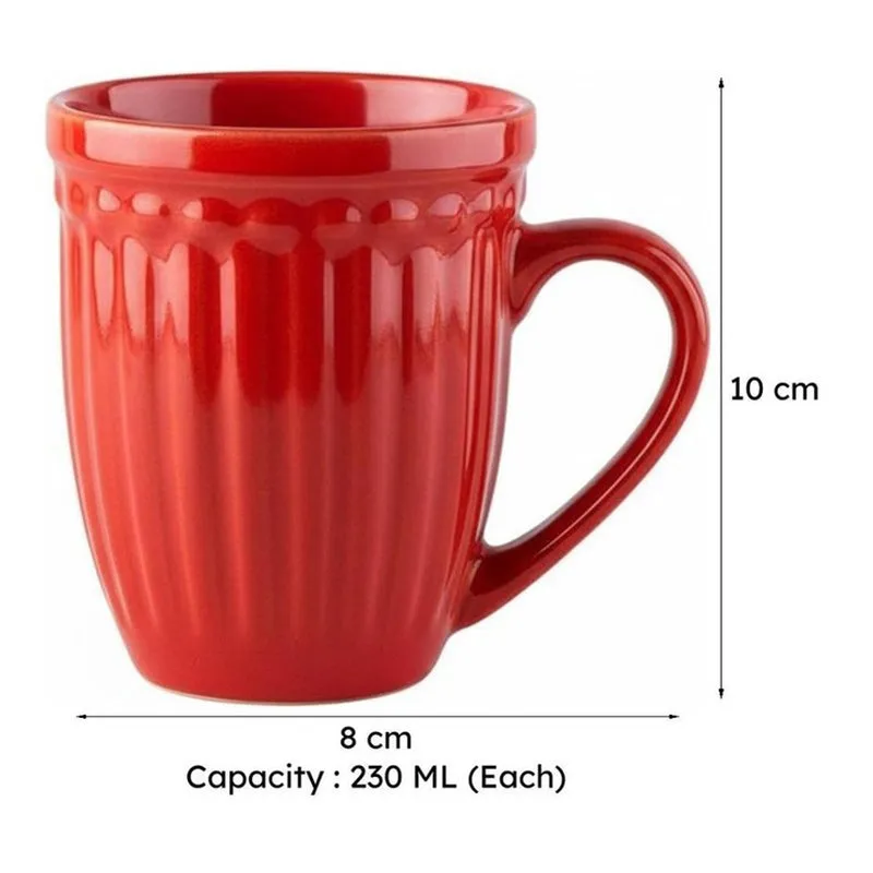 Regina Ceramic Tea Cup (230 mL Each) - Set of Three media 5