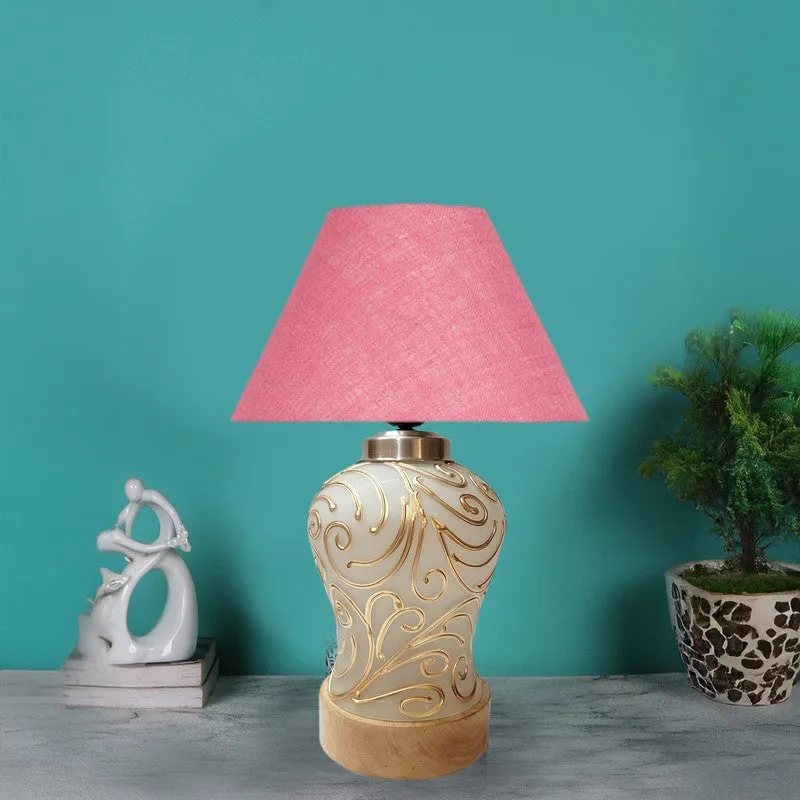 Lumithra Wooden Table Lamp - Pink media 3
