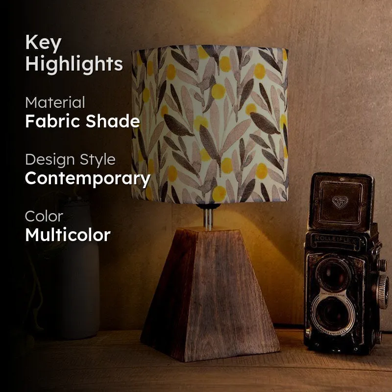 Grey Glamour Fabric Table Lamp - Multicolor media 2