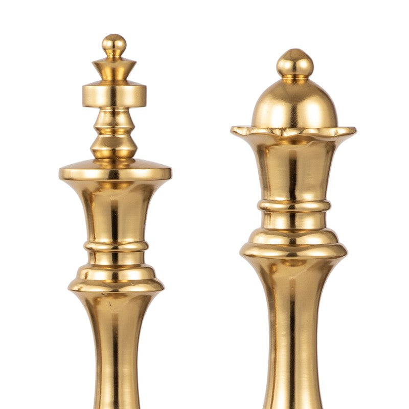 Chess Aluminum Showpiece (Gold) (Large) - Set Of Two media 4