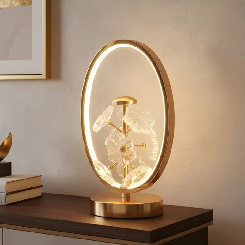 AarviDecor Hadley Accent Metal Table Lamp - Gold media 1