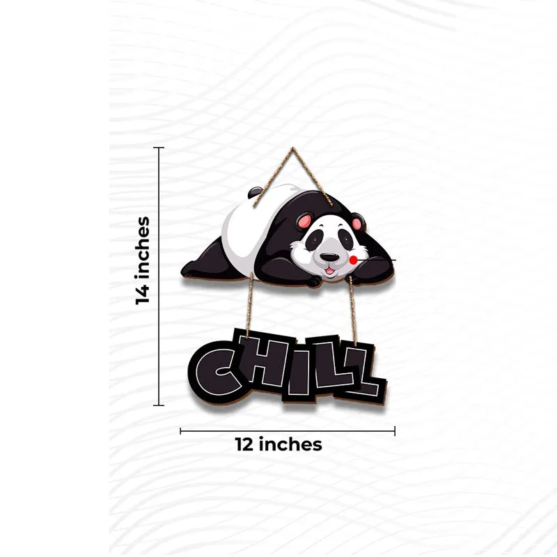 Chill Mode Panda Wood MDF Wall Hanging media 6