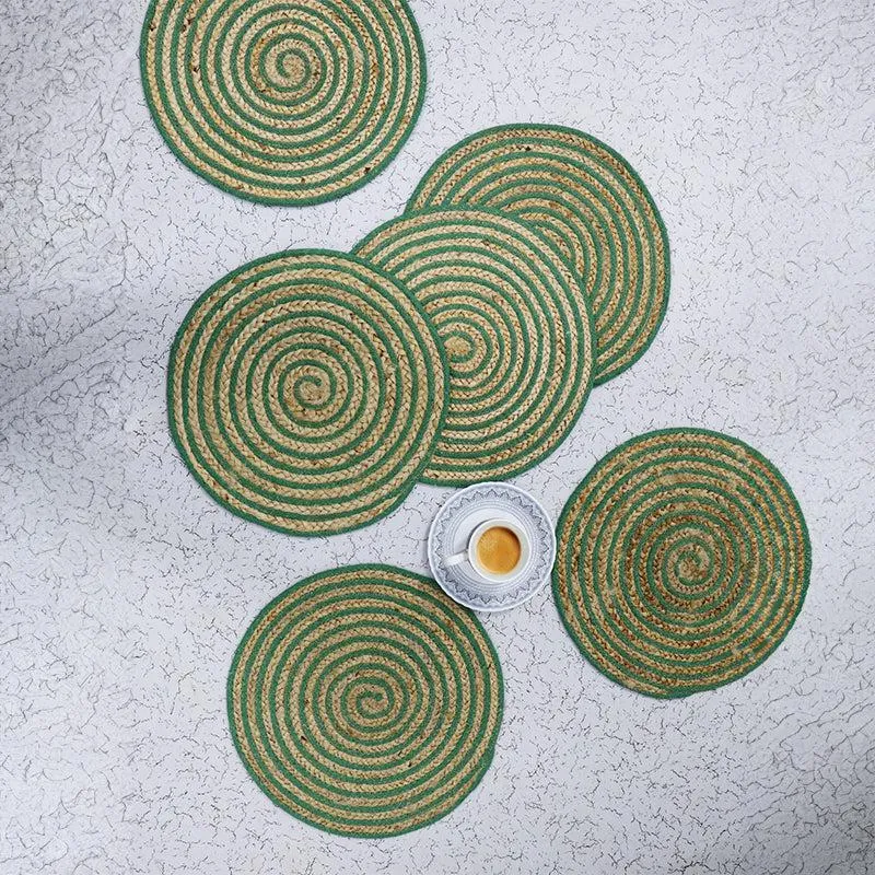 Spiro Round Placemat (Green) - Set Of Six media 1