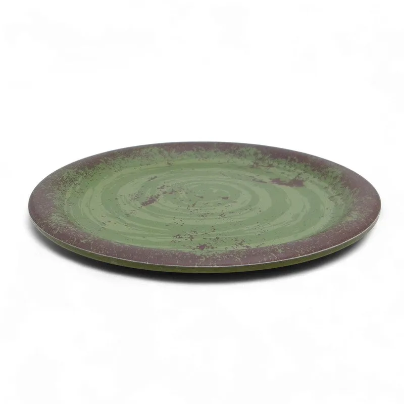 Rustic Q Olive Green Melamine Quarter Plates - Set of Six - 7