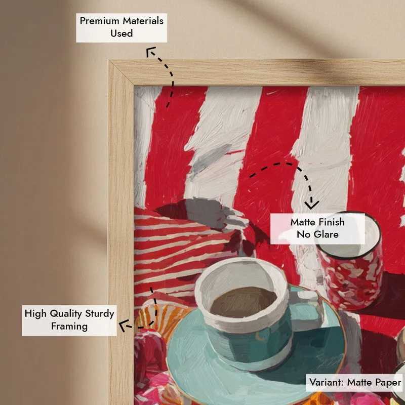 Tableya Canvas Wall Painting With Brown Frame media 9