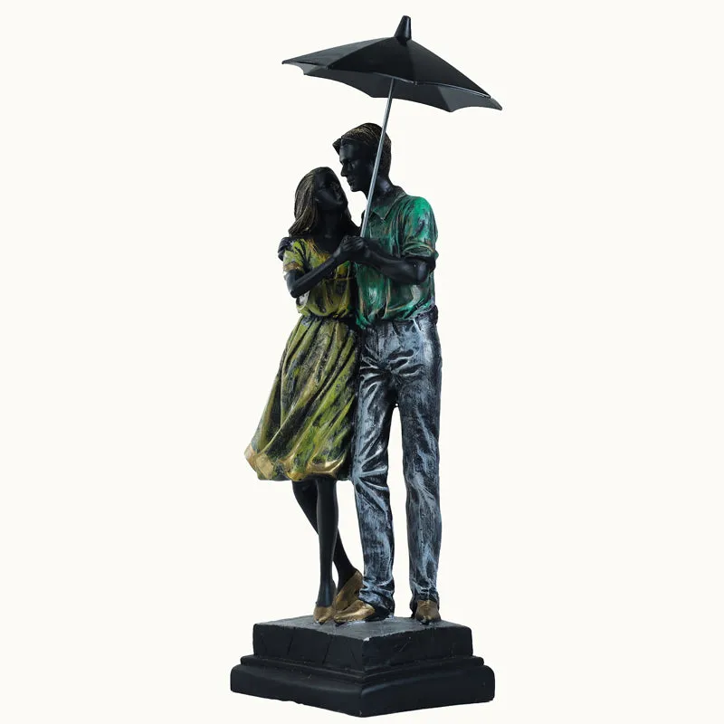 Couple In Rain Showpiece media 3