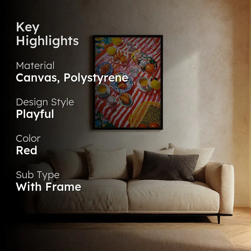 Picnella Canvas Wall Painting With Black Frame media 2