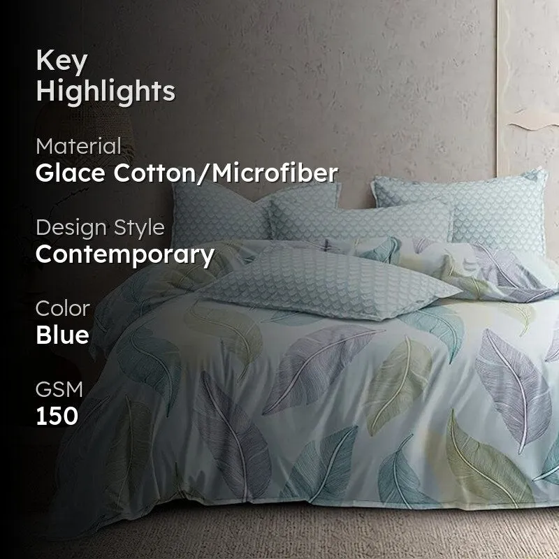 Pastel Feather Flow Floral Comforter - 150 GSM media 2