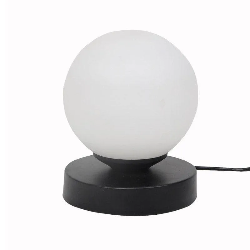 Togo Urfa Globe Metal Glass Table Lamp With - White,Black media 4