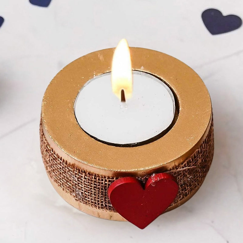 Carved In Love Wood Tea Light Holder - Set Of Two media 6