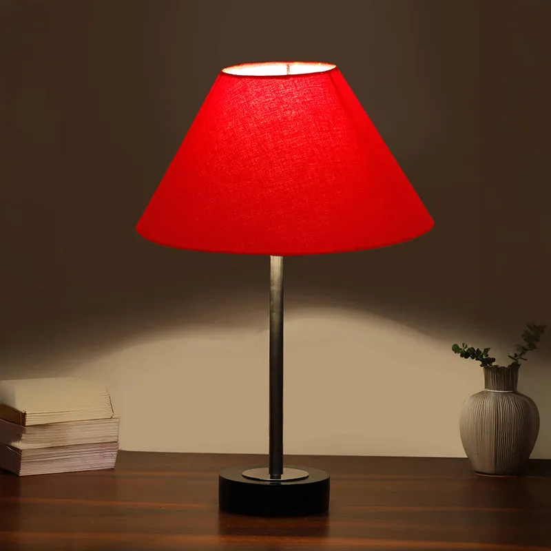 Cotin II Rodin Wooden Table Lamp - Red,Silver,Black media 1