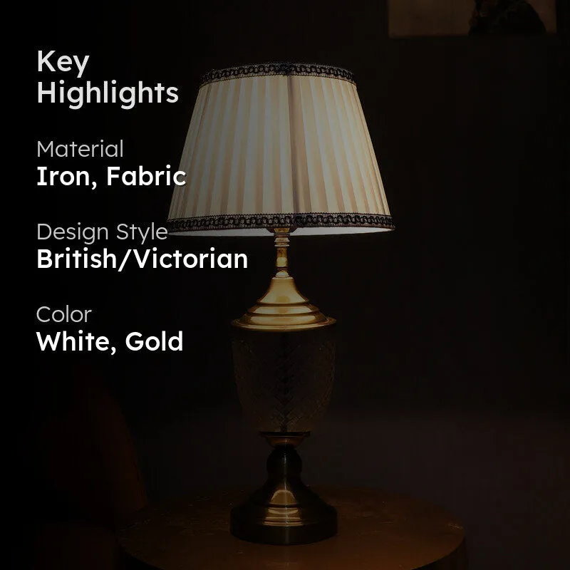 Axyle Glow Iron Table Lamp - White,Gold - 2