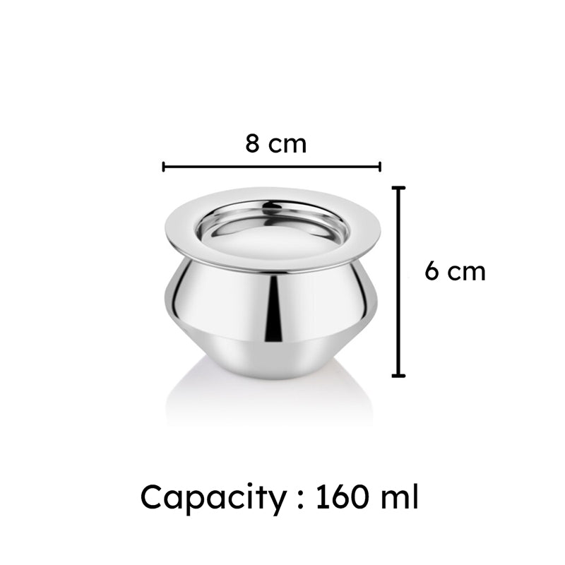 Dritha Handi With Lid - 160 mL / 3 Inches - Set of Two media 11