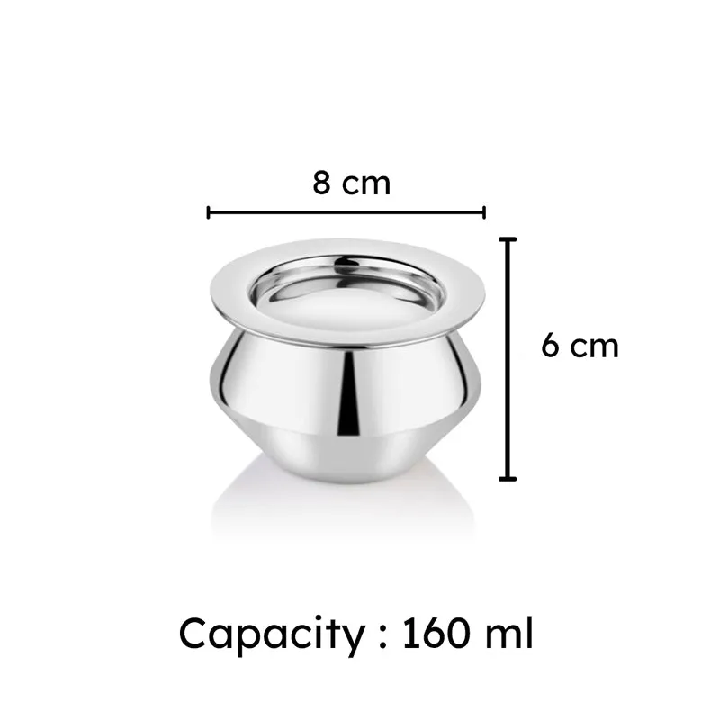 Dritha Handi With Lid - 160 mL / 3 Inches - Set of Two media 11