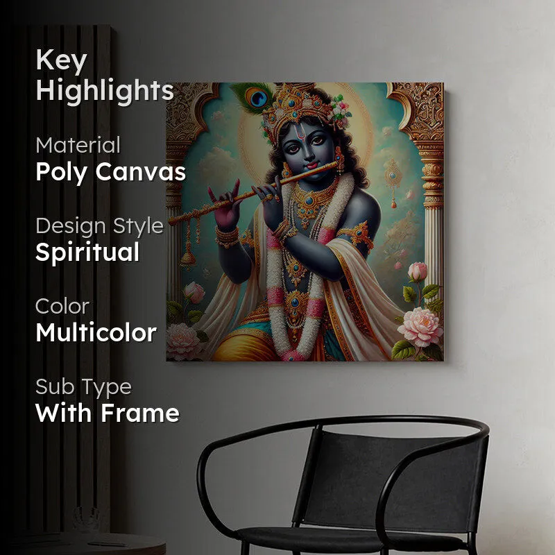 Bansuri Krishna Wall Painting media 2