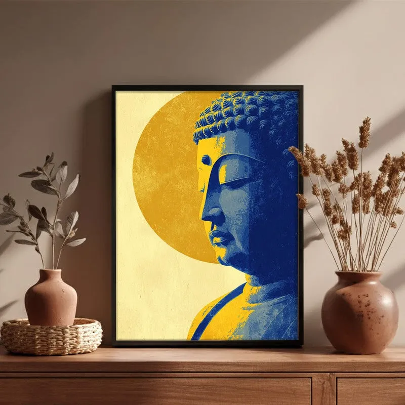 Peaceful Buddha In Meditative Calm II Archival Paper Wall Painting With Black Frame media 6