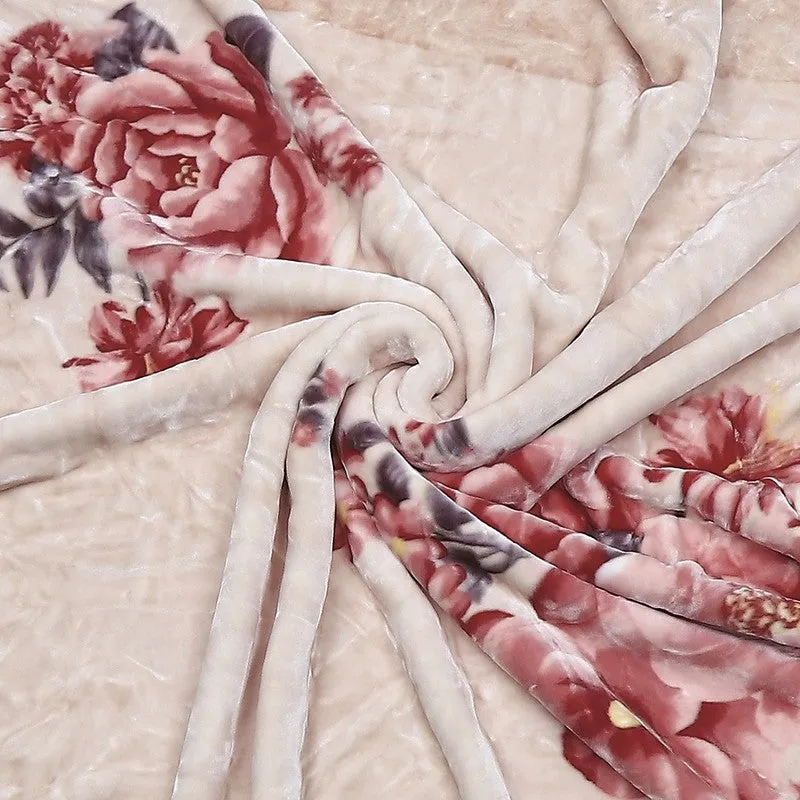 Monte Carlo Blush Blossom Reversible Blanket - 850 GSM media 7